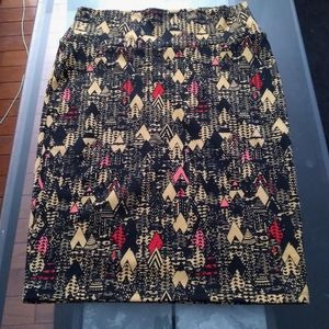 🖤💛💕 - LuLaRoe Pencil Skirt Large Tribal pink  black